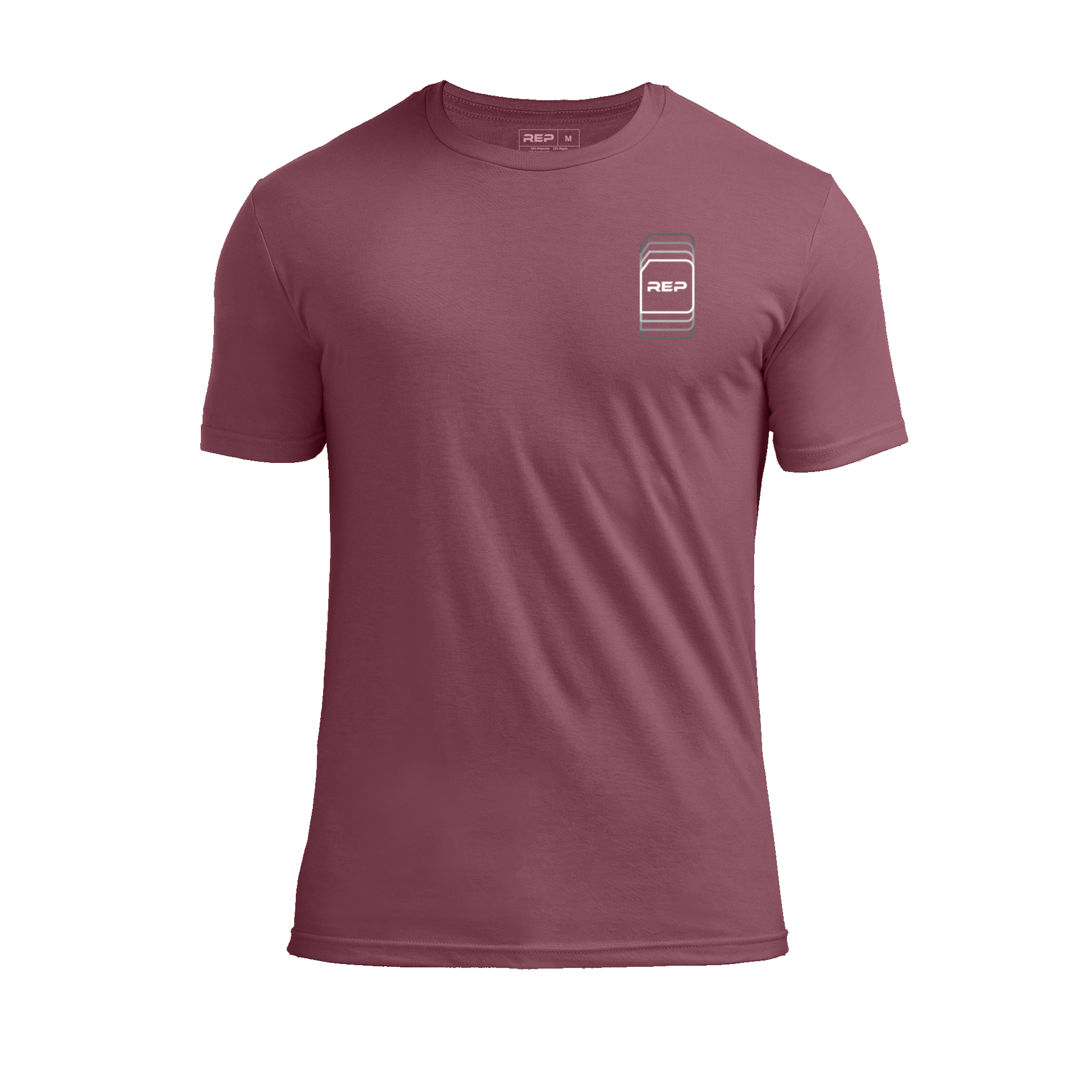 Repetition Tri-Blend Crew T-Shirt - Heather Maroon/White / X-Small